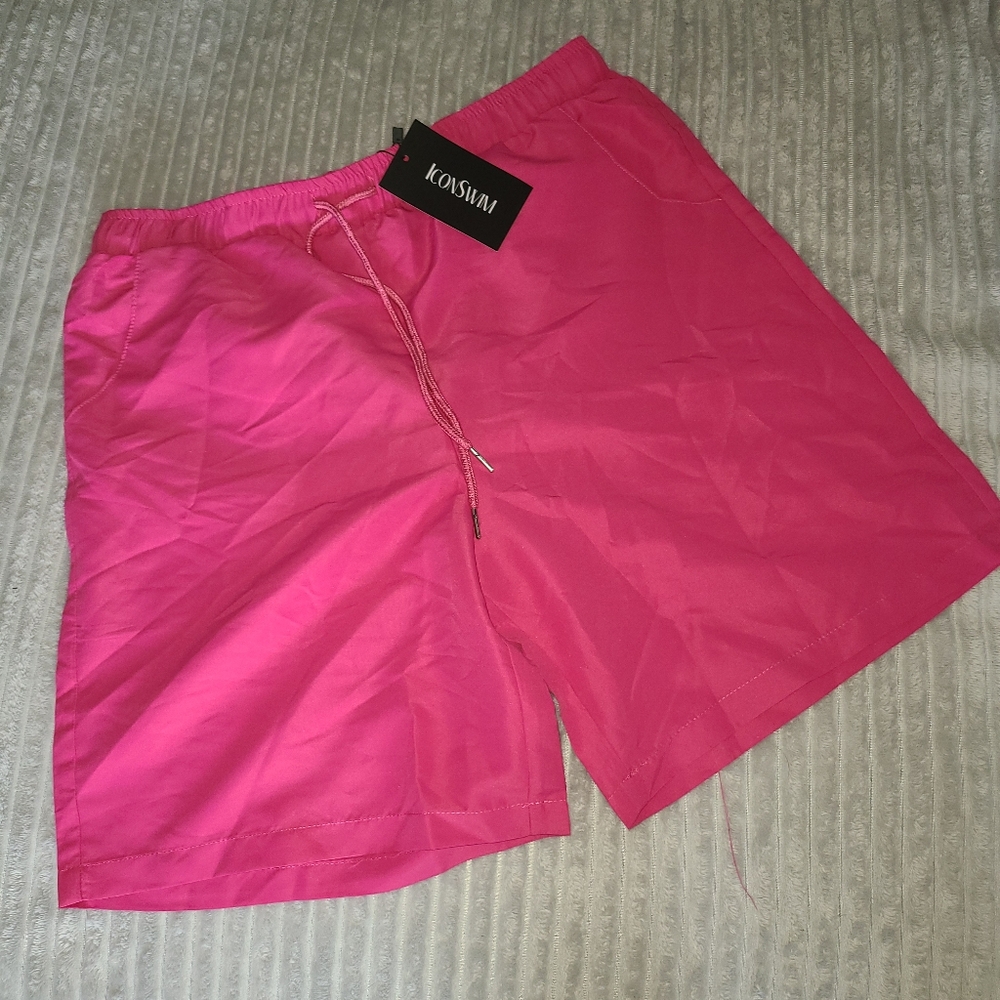 Mens Pink Swim Shorts